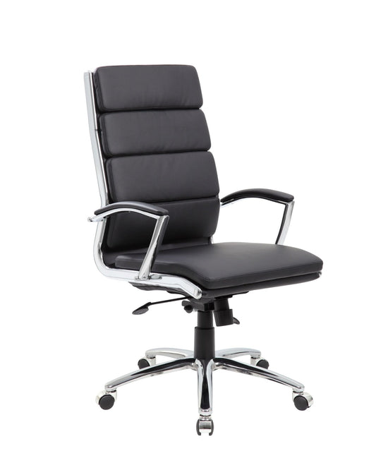 Executive Caressoftplus Vinyl Chair with Metal Chrome Finish - Interstate Furniture Distributors
