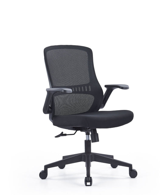 Flip Arm Mid Back Mesh Task Chair - 2 Chairs - Interstate Furniture Distributors