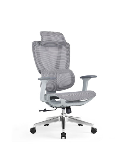 Grey Headrest Mesh Back & Seat Executive Chair - Interstate Furniture Distributors