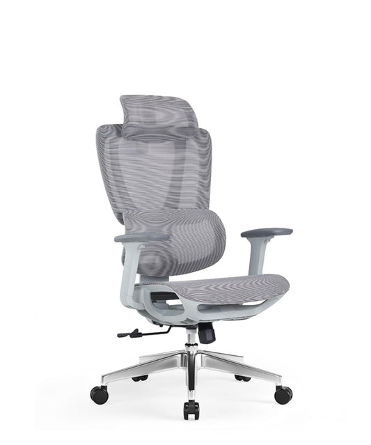 Grey Headrest Mesh Back & Seat Executive Chair - Interstate Furniture Distributors