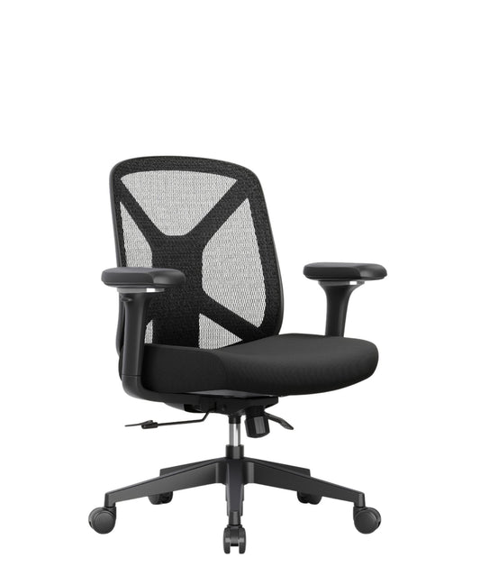 Heavy Duty Mid Back Mesh Task Chair W/Adjustable Lumbar - Interstate Furniture Distributors