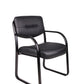 Leather Sled Base Side Chair W/ Arms - Interstate Furniture Distributors