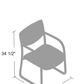 Leather Sled Base Side Chair W/ Arms - Interstate Furniture Distributors