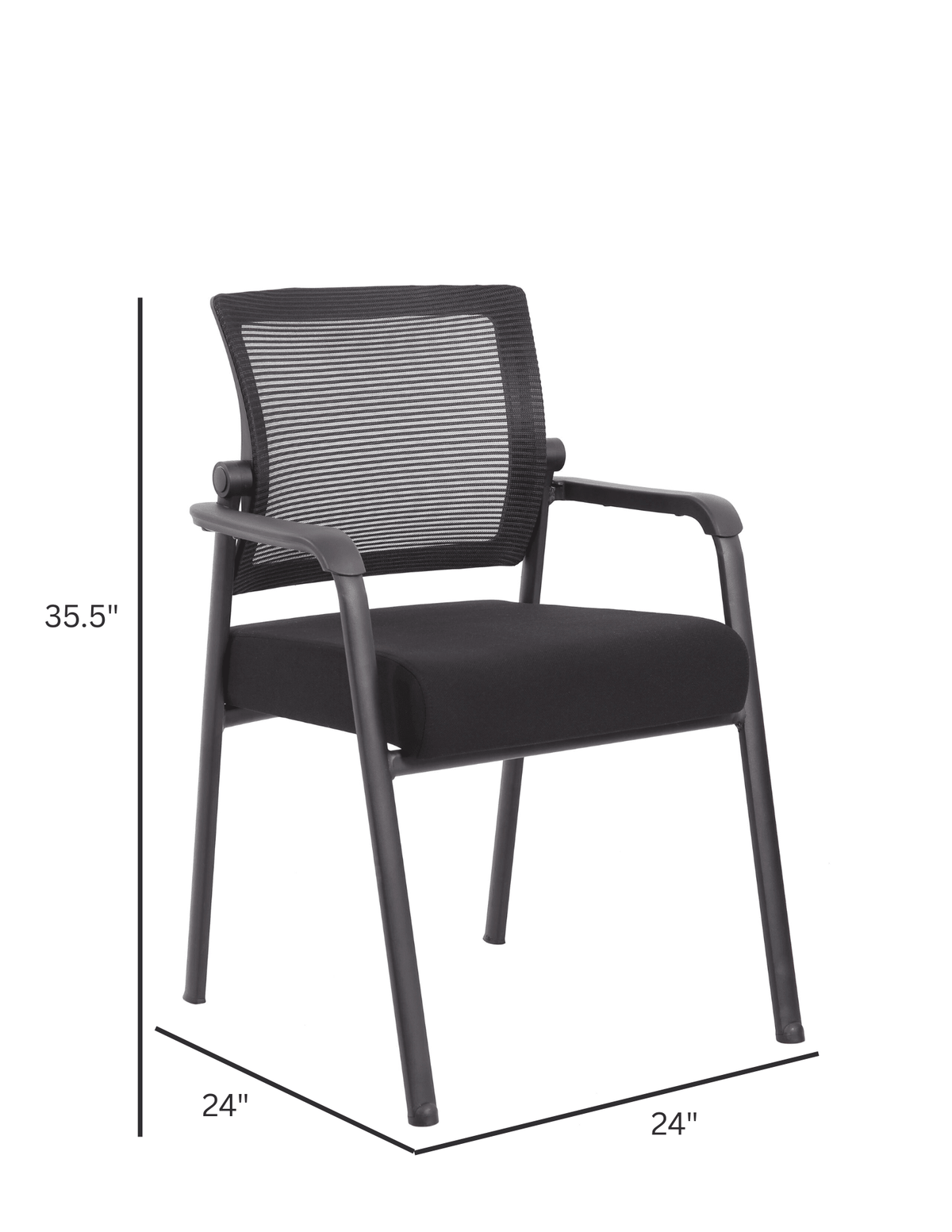 Mesh Back 4-Legged Guest Chair - Interstate Furniture Distributors