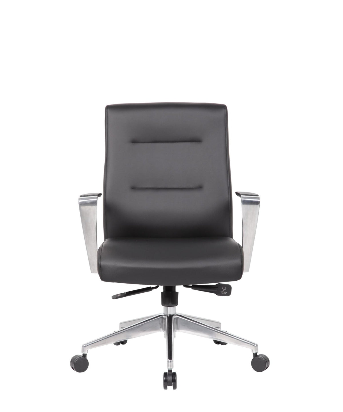 Modern Conference Chair with Aluminum Arm & Base - Interstate Furniture Distributors